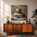 Dome of the Rock Wall Art Masjid Al Aqsa Framed Canvas Jerusalem Islamic Decor
