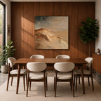 Desert Landscape Wall Art Sand Dunes Framed Canvas Sahara Impasto Rustic Cabin Home Decor