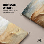 Desert Landscape Wall Art Sand Dunes Framed Canvas Sahara Impasto Rustic Cabin Home Decor