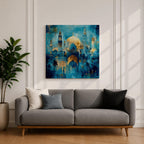 Blue Mosque Wall Art Masjid Sultan Ahmed Framed Canvas Istanbul Abstract Islamic Home Decor