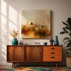 Masjid Al Aqsa Wall Art Jerusalem Mosque Framed Canvas Abstract Islamic Home Decor