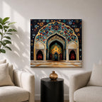 Islamic Archway Wall Art Mosque Arch Framed Canvas Middle Eastern Mosaic Islamic Home Decor