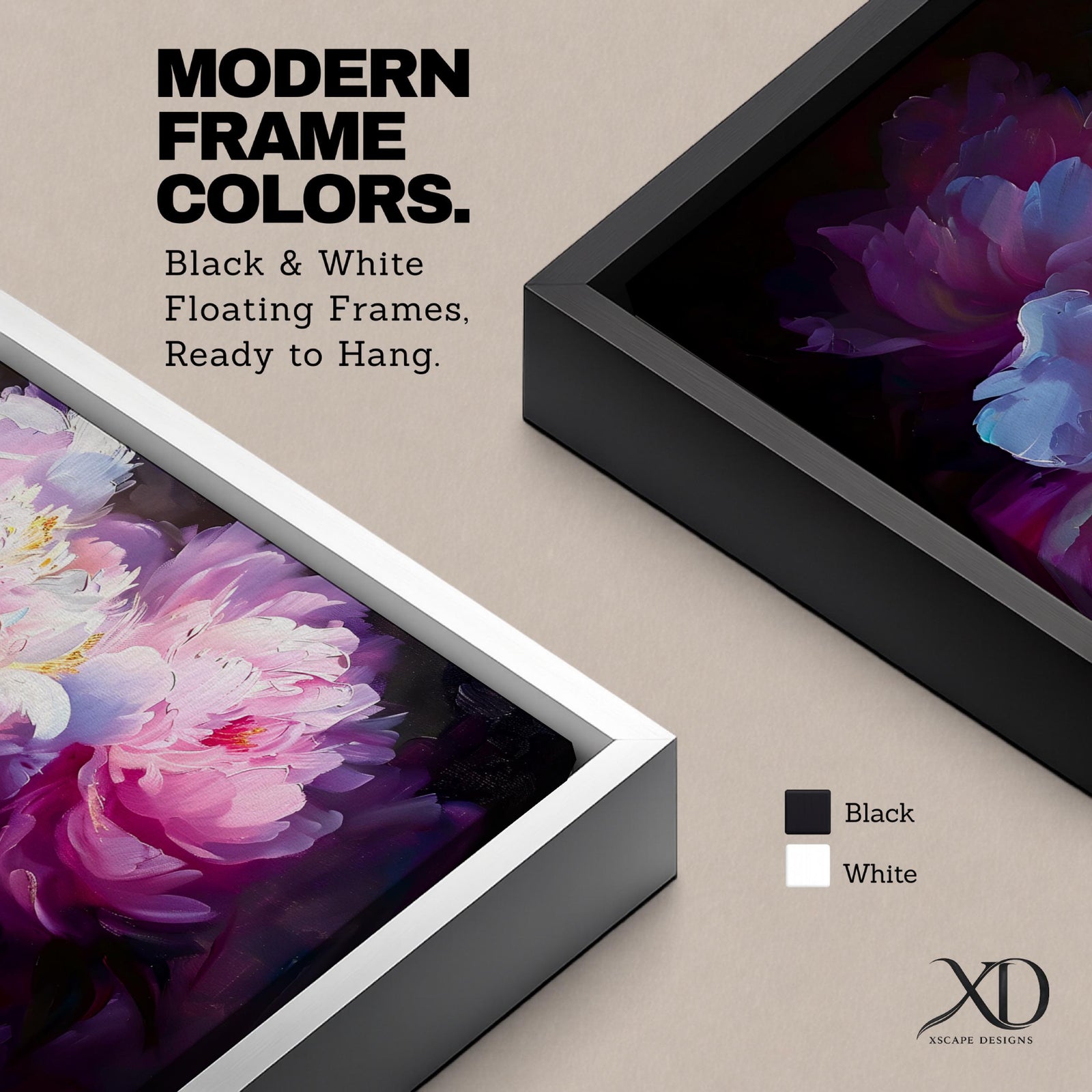 A panoramic painting of soft pink and white peony flowers in full bloom, rendered with layered petals and luminous highlights against a deep dark background, using a painterly style with smooth blending and subtle texture to create depth and contrast across an extra wide floral composition.