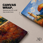A tall narrow vertical artwork of Masjid Al Aqsa in Jerusalem featuring a golden dome and surrounding historic architecture, viewed beyond a sunlit stone wall with cascading flowers, rendered in warm painterly tones with depth and serene atmosphere.