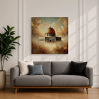 Haram al-Sharif Wall Art Masjid Al Aqsa Framed Canvas Jerusalem Mosque Muslim Home Decor