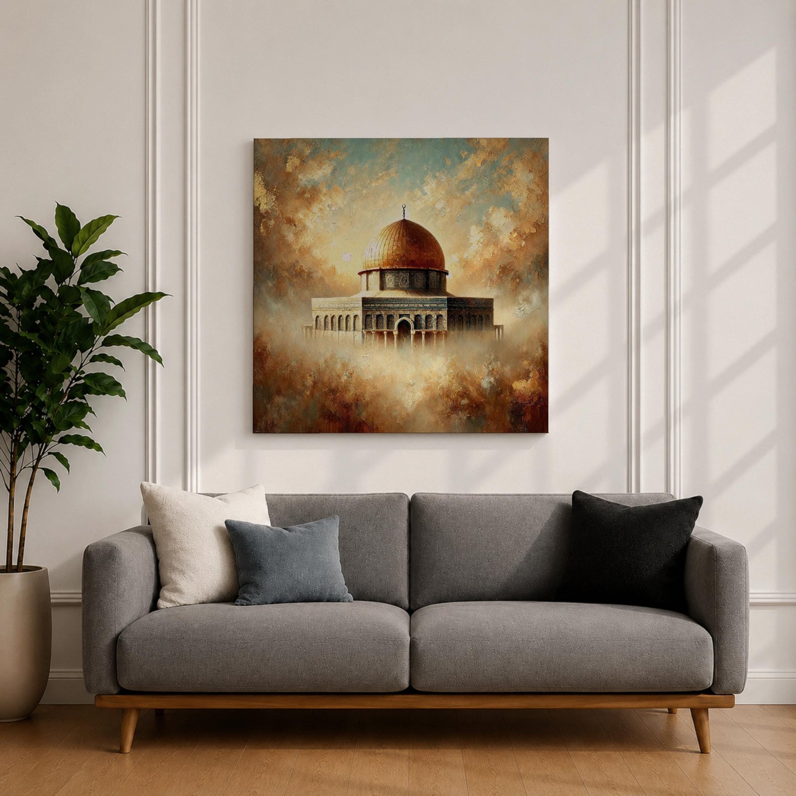 Haram al-Sharif Wall Art Masjid Al Aqsa Framed Canvas Jerusalem Mosque Muslim Home Decor