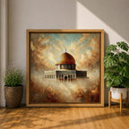 Haram al-Sharif Wall Art Masjid Al Aqsa Framed Canvas Jerusalem Mosque Muslim Home Decor
