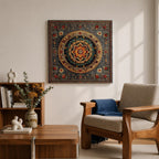 Islamic Mandala Wall Art Arabesque Framed Canvas Mosaic Arabic Culture Muslim Home Decor