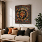 Islamic Mandala Wall Art Arabesque Framed Canvas Mosaic Arabic Culture Muslim Home Decor