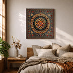 Islamic Mandala Wall Art Arabesque Framed Canvas Mosaic Arabic Culture Muslim Home Decor