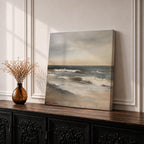 Ocean Seascape Wall Art Beach Waves Framed Canvas Coastal Minimalist Rustic Home Decor