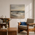 Ocean Seascape Wall Art Beach Waves Framed Canvas Coastal Minimalist Rustic Home Decor