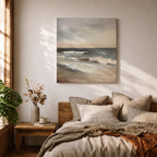 Ocean Seascape Wall Art Beach Waves Framed Canvas Coastal Minimalist Rustic Home Decor