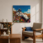 Astronaut Wall Art Space Explorer Framed Canvas Cosmic Galaxy Outer Space Home Decor