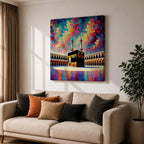 Kaaba Wall Art Masjid Al Haram Framed Canvas Islamic Impasto Religious Gift Home Decor