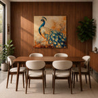 Peacock Wall Art Exotic Bird Framed Canvas Boho Animal Nature Living Room Home Decor