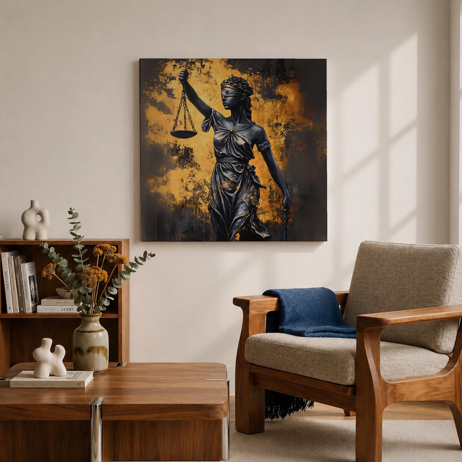 Lady Justice Legal Wall Art Scales Symbol Law Gift Court Courtroom Office Home Decor