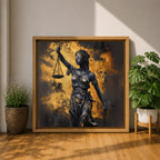 Lady Justice Legal Wall Art Scales Symbol Law Gift Court Courtroom Office Home Decor