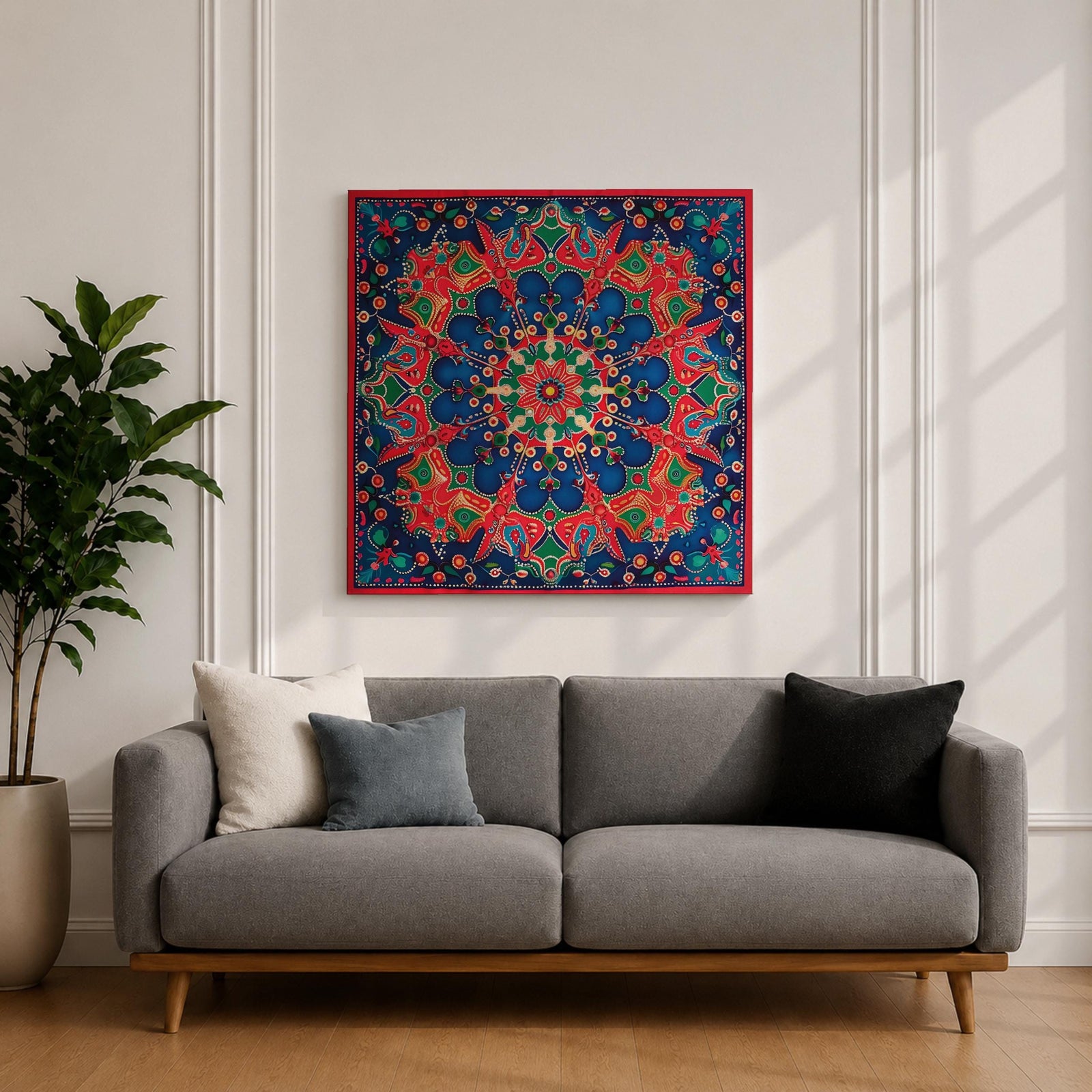 Islamic Geometric Mandala Wall Art Star Pattern Framed Canvas Persian Oriental Home Decor