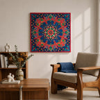 Islamic Geometric Mandala Wall Art Star Pattern Framed Canvas Persian Oriental Home Decor
