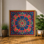 Islamic Geometric Mandala Wall Art Star Pattern Framed Canvas Persian Oriental Home Decor
