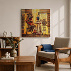 Nefertiti Akhenaten Ancient Egyptian Wall Art Aten Sun Mythology Gift Living Room Home Decor
