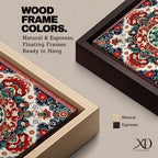 Persian Mandala Wall Art Carpet Pattern Framed Canvas Oriental Islamic Home Decor