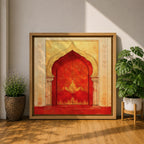 Moroccan Door Wall Art Arched Entry Framed Canvas Moorish Architecture Islamic Home Decor