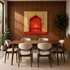Moroccan Door Wall Art Arched Entry Framed Canvas Moorish Architecture Islamic Home Decor