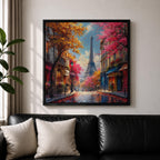Eiffel Tower Wall Art Paris Cityscape Framed Canvas France Travel Living Room Home Decor