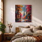 Eiffel Tower Wall Art Paris Cityscape Framed Canvas France Travel Living Room Home Decor