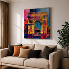 Arc De Triomphe Wall Art French Monument Paris Arch Abstract Gift Living Room Decor