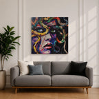 Medusa Mythological Wall Art Gorgon Abstract Mythology Legend Portrait Gift Living Room Home Decor