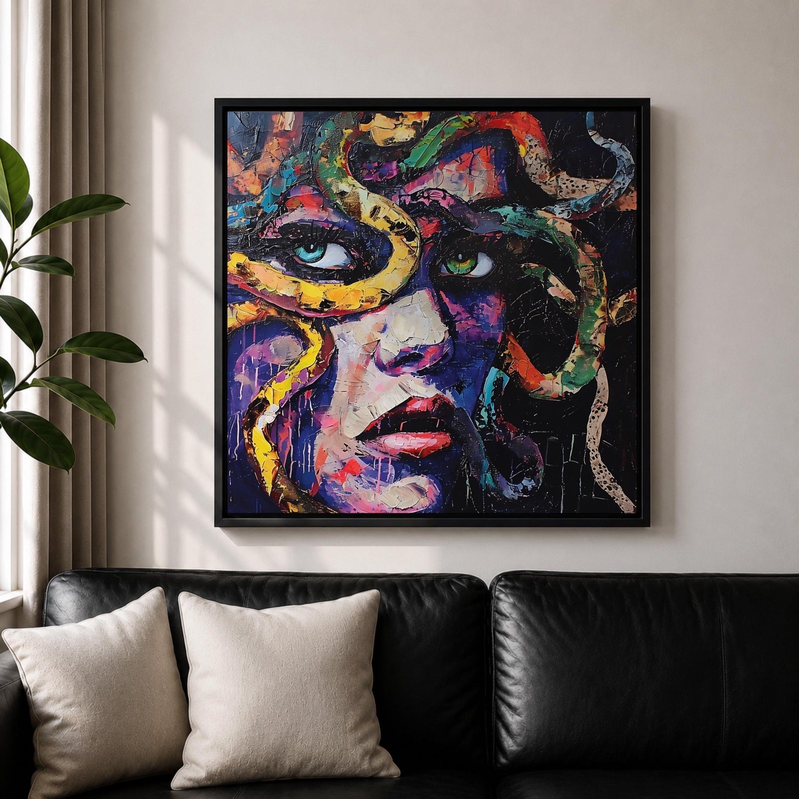 Medusa Mythological Wall Art Gorgon Abstract Mythology Legend Portrait Gift Living Room Home Decor
