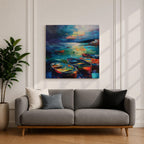 Fishing Boat Wall Art Coastal Seascape Framed Canvas Nautical Ocean Abstract Nature Home Decor
