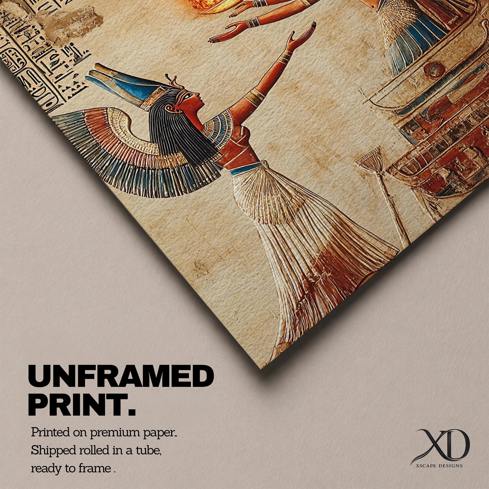 Isis Wall Art Egyptian Goddess Framed Canvas Ancient Mythology Egypt Temple History Home Decor