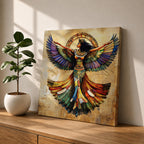 Isis Wall Art Egyptian Goddess Framed Canvas Mosaic Ancient Mythology Egypt Temple Home Decor