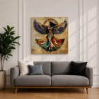 Isis Wall Art Egyptian Goddess Framed Canvas Mosaic Ancient Mythology Egypt Temple Home Decor