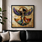 Isis Wall Art Egyptian Goddess Framed Canvas Mosaic Ancient Mythology Egypt Temple Home Decor