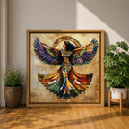 Isis Wall Art Egyptian Goddess Framed Canvas Mosaic Ancient Mythology Egypt Temple Home Decor