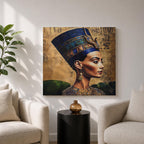 Nefertiti Wall Art Egyptian Queen Framed Canvas Ancient Egypt Pharaoh Royalty History Home Decor