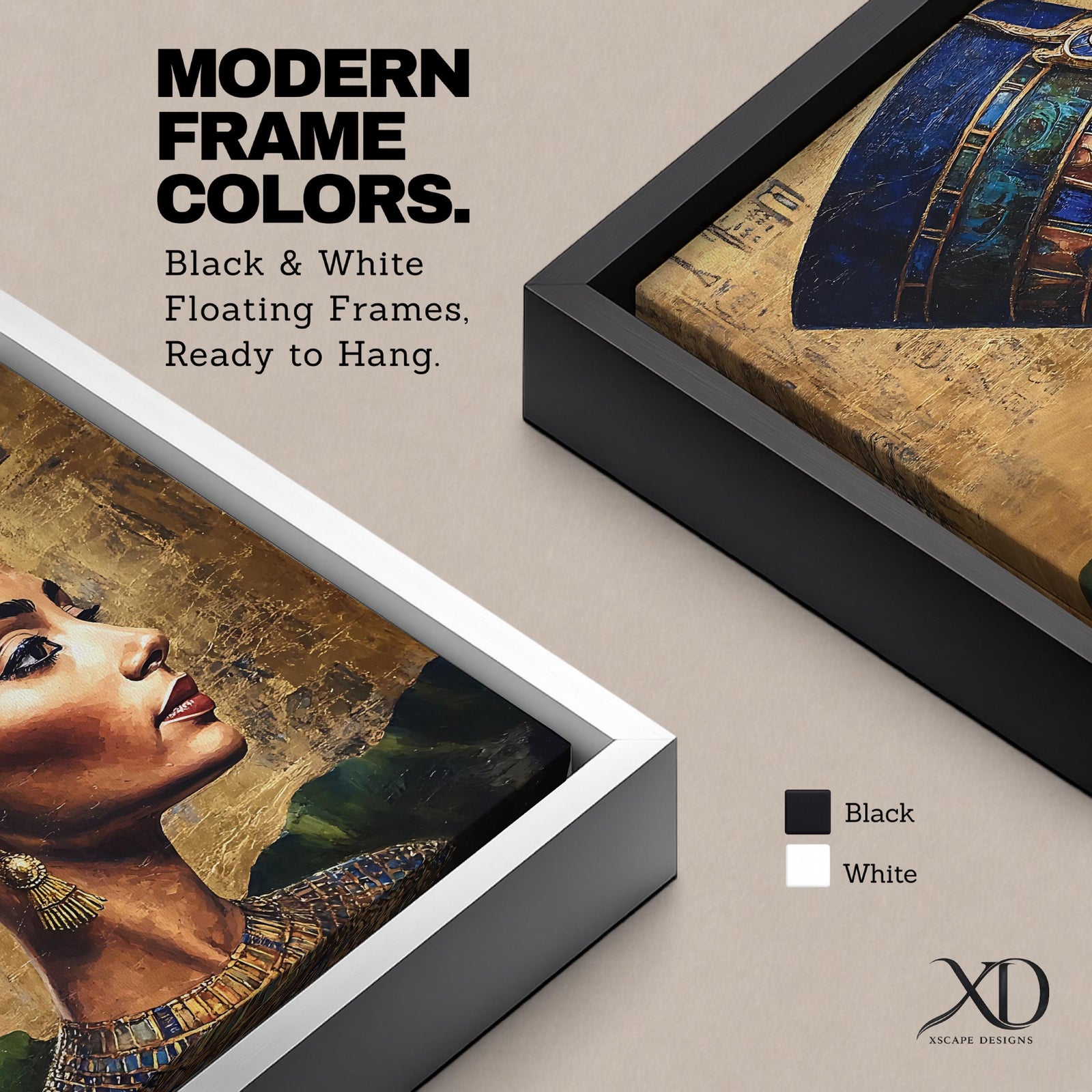 Nefertiti Wall Art Egyptian Queen Framed Canvas Ancient Egypt Pharaoh Royalty History Home Decor