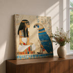 Horus Wall Art Falcon God Framed Canvas Ancient Egyptian Mythology Egypt Temple Home Decor