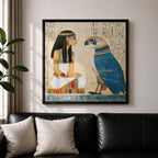 Horus Wall Art Falcon God Framed Canvas Ancient Egyptian Mythology Egypt Temple Home Decor