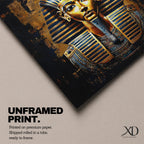 King Tut Wall Art Tutankhamun Pharaoh Framed Canvas Ancient Egyptian Egypt History Home Decor