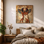 Isis Nephthys Wall Art Egyptian Goddesses Framed Canvas Ancient Egypt Mythology Temple Home Decor