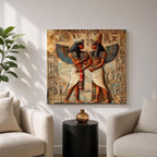 Isis Nephthys Wall Art Egyptian Goddesses Framed Canvas Ancient Egypt Mythology Temple Home Decor