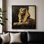 Sphinx of Giza Wall Art Egyptian Statue Framed Canvas Ancient Egypt Pyramid Home Decor