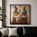 Ancient Egyptian Pharaoh Wall Art Royal King Framed Canvas Egypt Hieroglyph Temple Home Decor