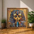 King Tut Wall Art Tutankhamun Pharaoh Framed Canvas Ancient Egyptian Egypt History Home Decor